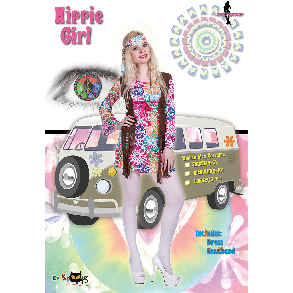 F1869 hippie costume for women